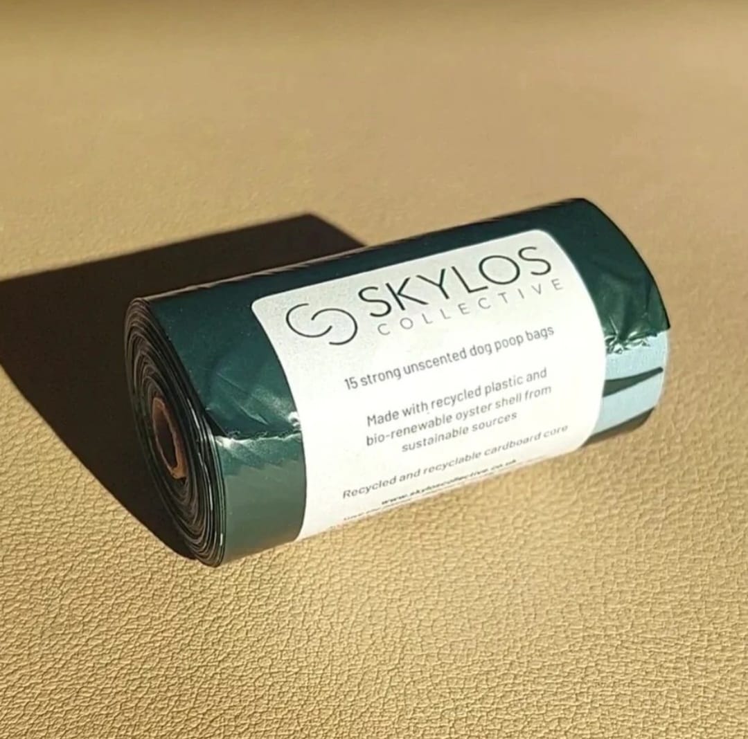 Oceanex poo bags roll, made with oyster shell extract